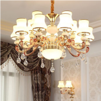 European chandelier living room lamp crystal bedroom study restaurant simple modern lamps zinc alloy